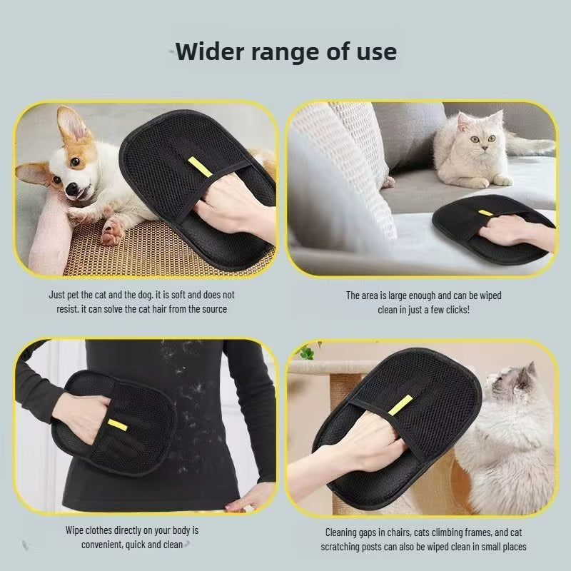 Reusable Pet Hair Removal Glove Grooming Tool for Cats Dogs anti Static Deshedding Grooming Cat Hair Brush Cat Accessories