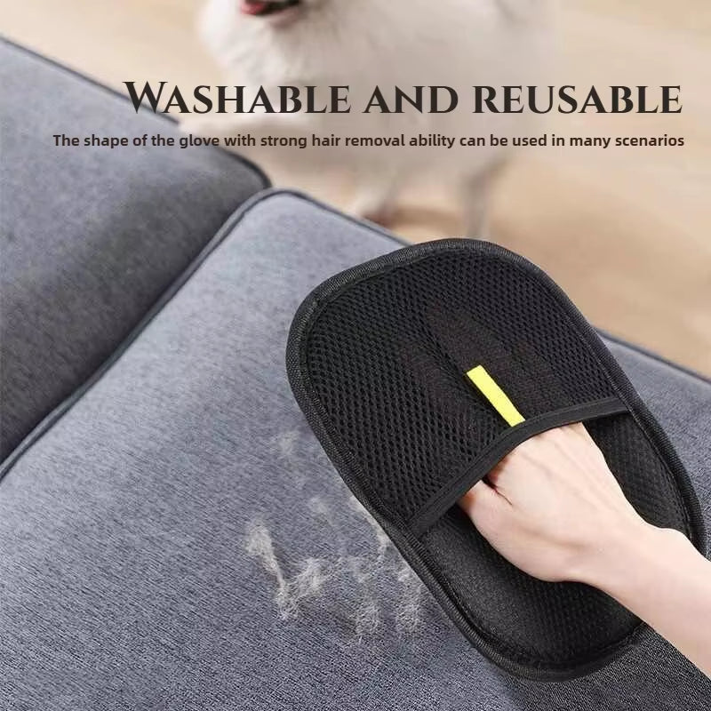 Reusable Pet Hair Removal Glove Grooming Tool for Cats Dogs anti Static Deshedding Grooming Cat Hair Brush Cat Accessories
