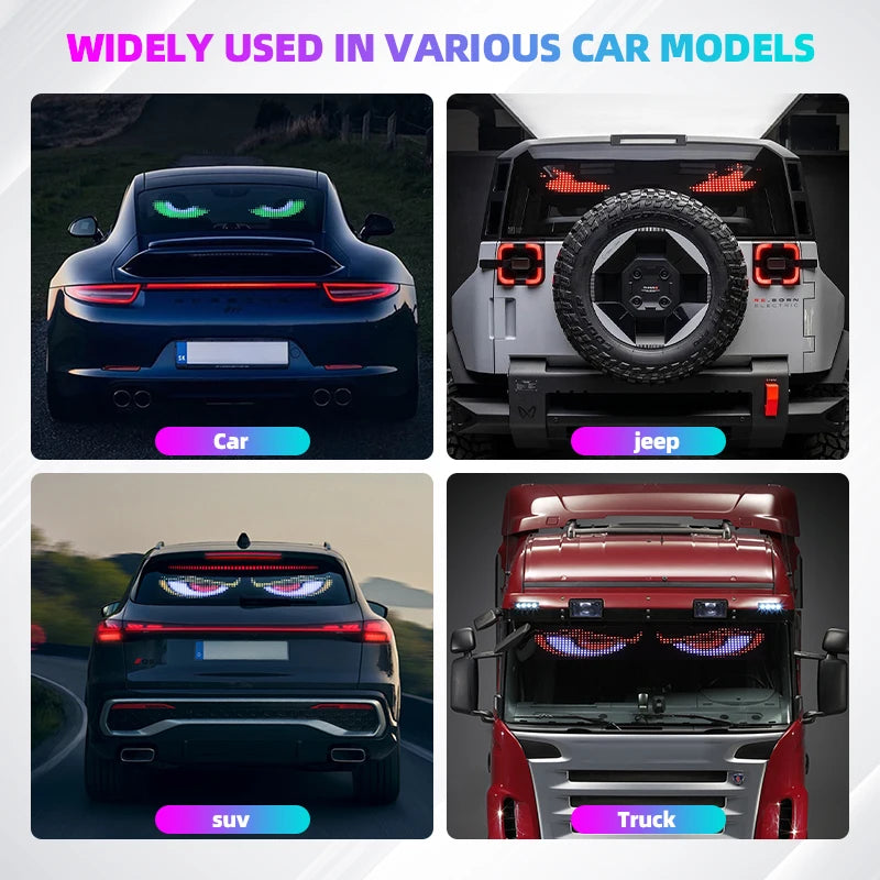 LED Pixel Panel Light – APP-Controlled Truck Devil Eye Display