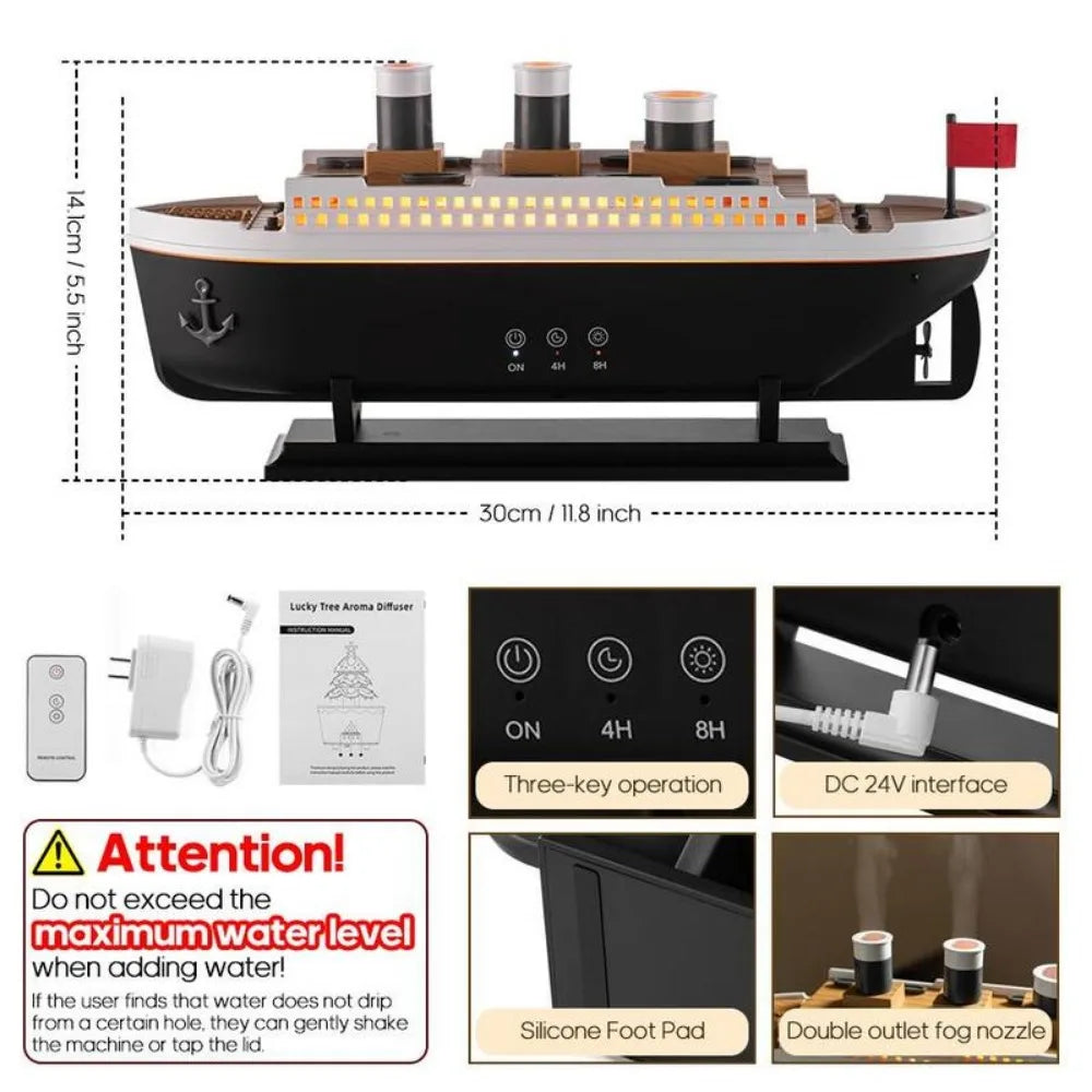 Titanic Ship Air Humidifier & Aroma Diffuser