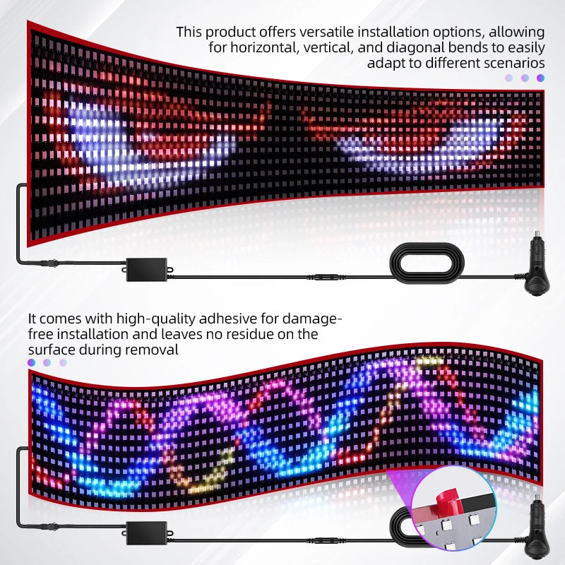 LED Pixel Panel Light – APP-Controlled Truck Devil Eye Display