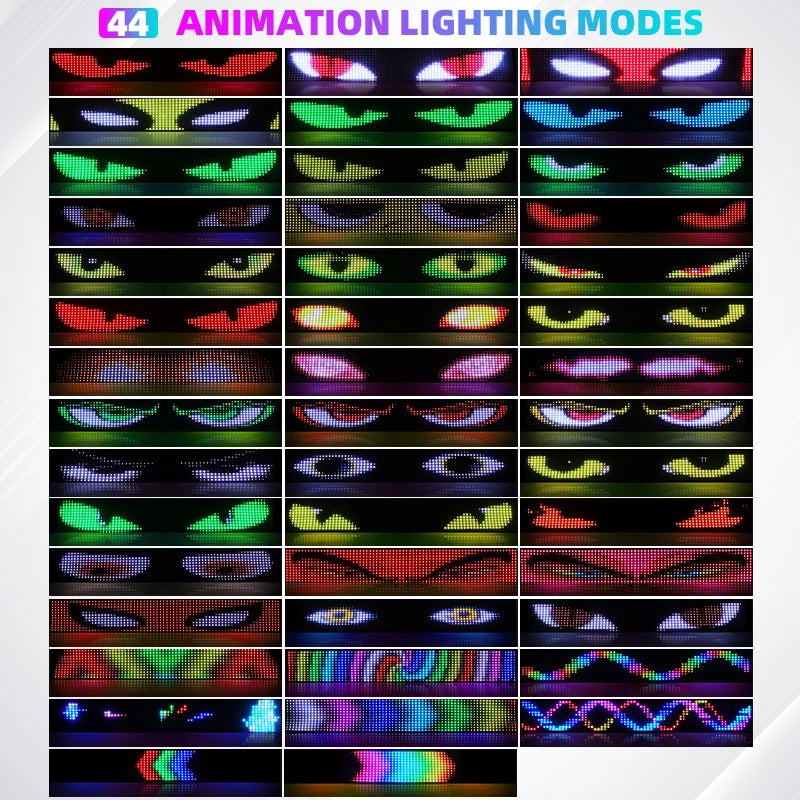 LED Pixel Panel Light – APP-Controlled Truck Devil Eye Display