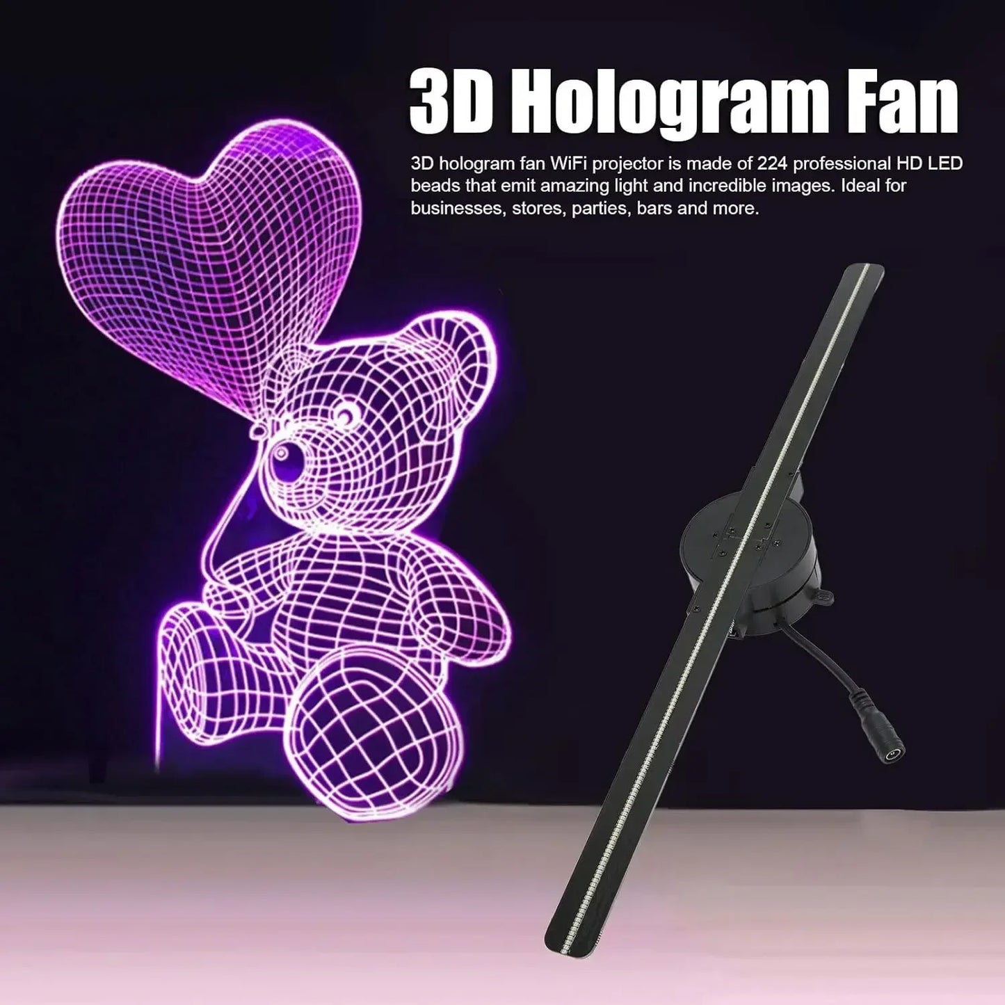 3D Hologram Fan Projector