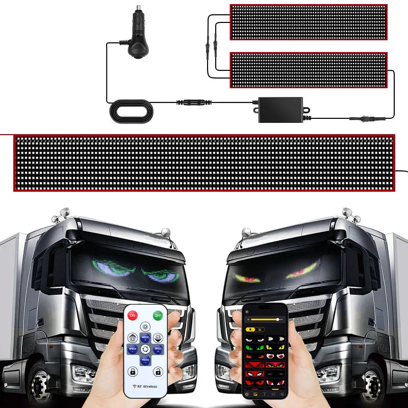 LED Pixel Panel Light – APP-Controlled Truck Devil Eye Display