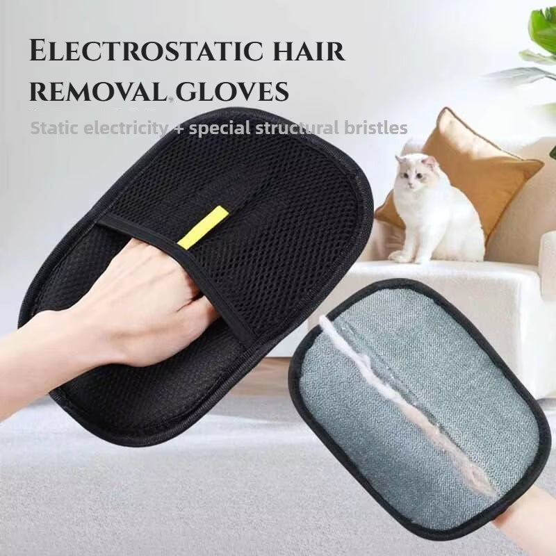 Reusable Pet Hair Removal Glove Grooming Tool for Cats Dogs anti Static Deshedding Grooming Cat Hair Brush Cat Accessories