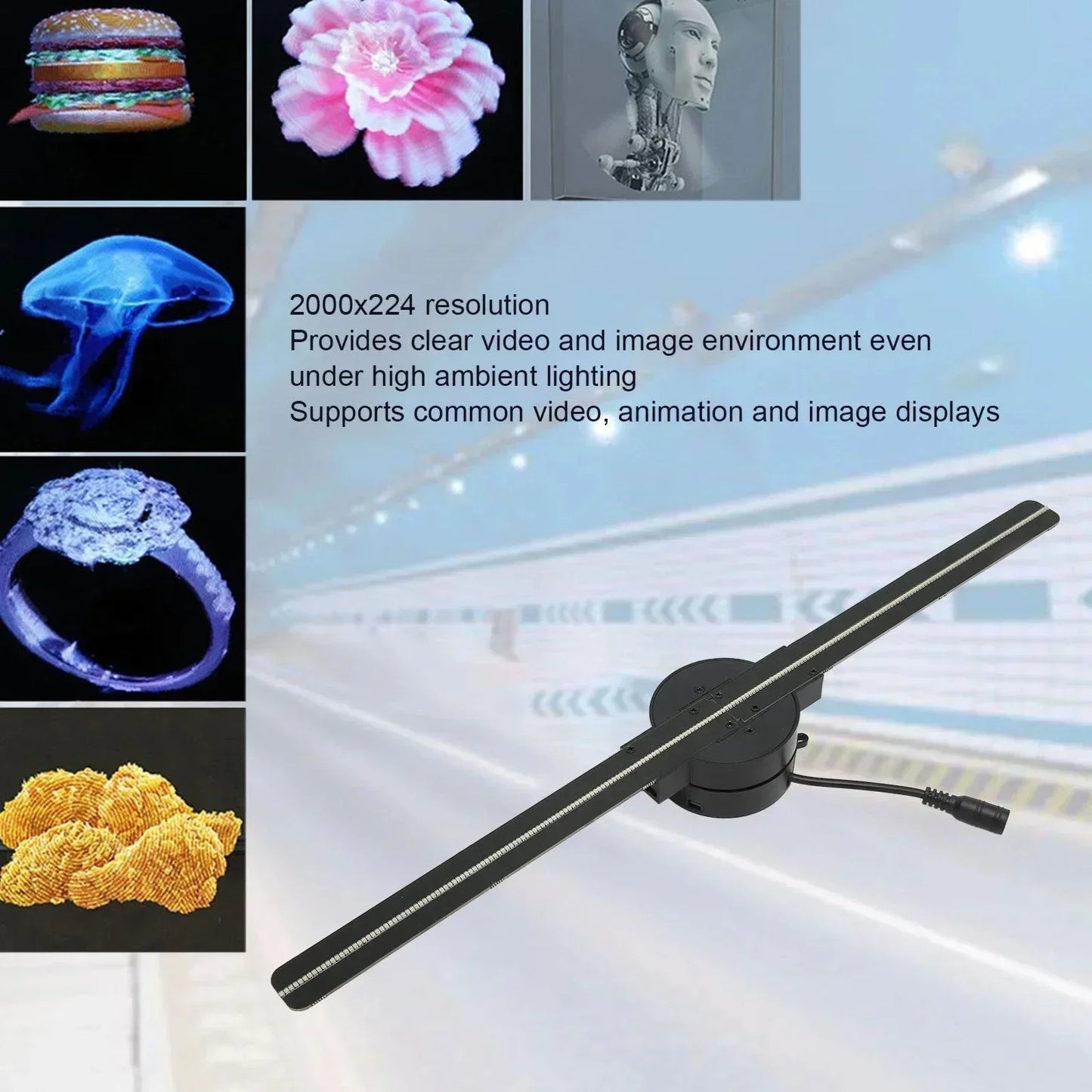 3D Hologram Fan Projector