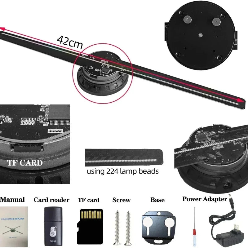 3D Hologram Fan Projector