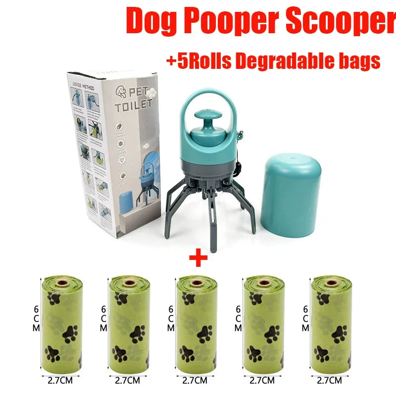 Portable Dog Pooper Scooper with Bag Dispenser