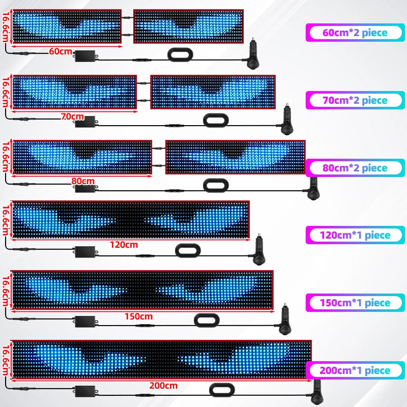 LED Pixel Panel Light – APP-Controlled Truck Devil Eye Display