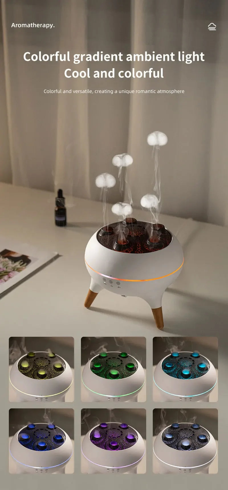 Jellyfish Air Humidifier with LED Lights